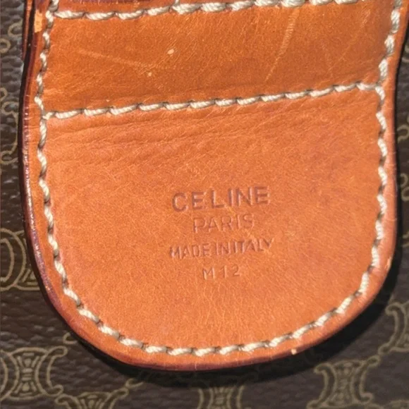 Celine | Brown Macadam Triomphe Canvas Travel Overnight Duffle Bag AUTHENTIC - Picture 4 of 16